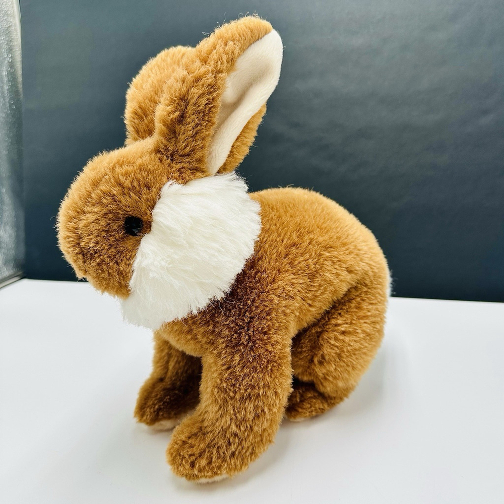 Vintage 90s GUND Bunny Woodland Forest 10” Stuffed Plush Brown Rabbit Easter